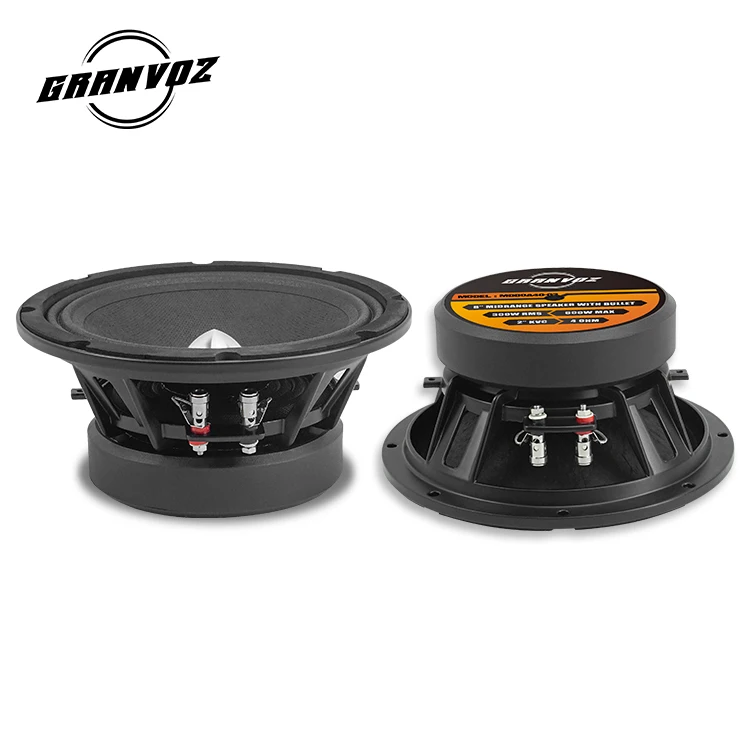 GRANVOZ OEM Pro Bullet Midrange 8 Inch 600Watt Aluminum Frame Car Audio Woofer Loudspeaker