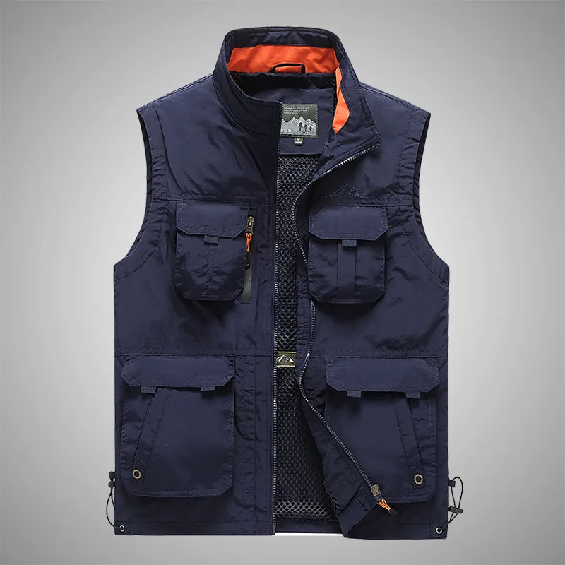 Spring Autumn Tooling Multi-pocket Vest Outdoor Photography Casual Men ...