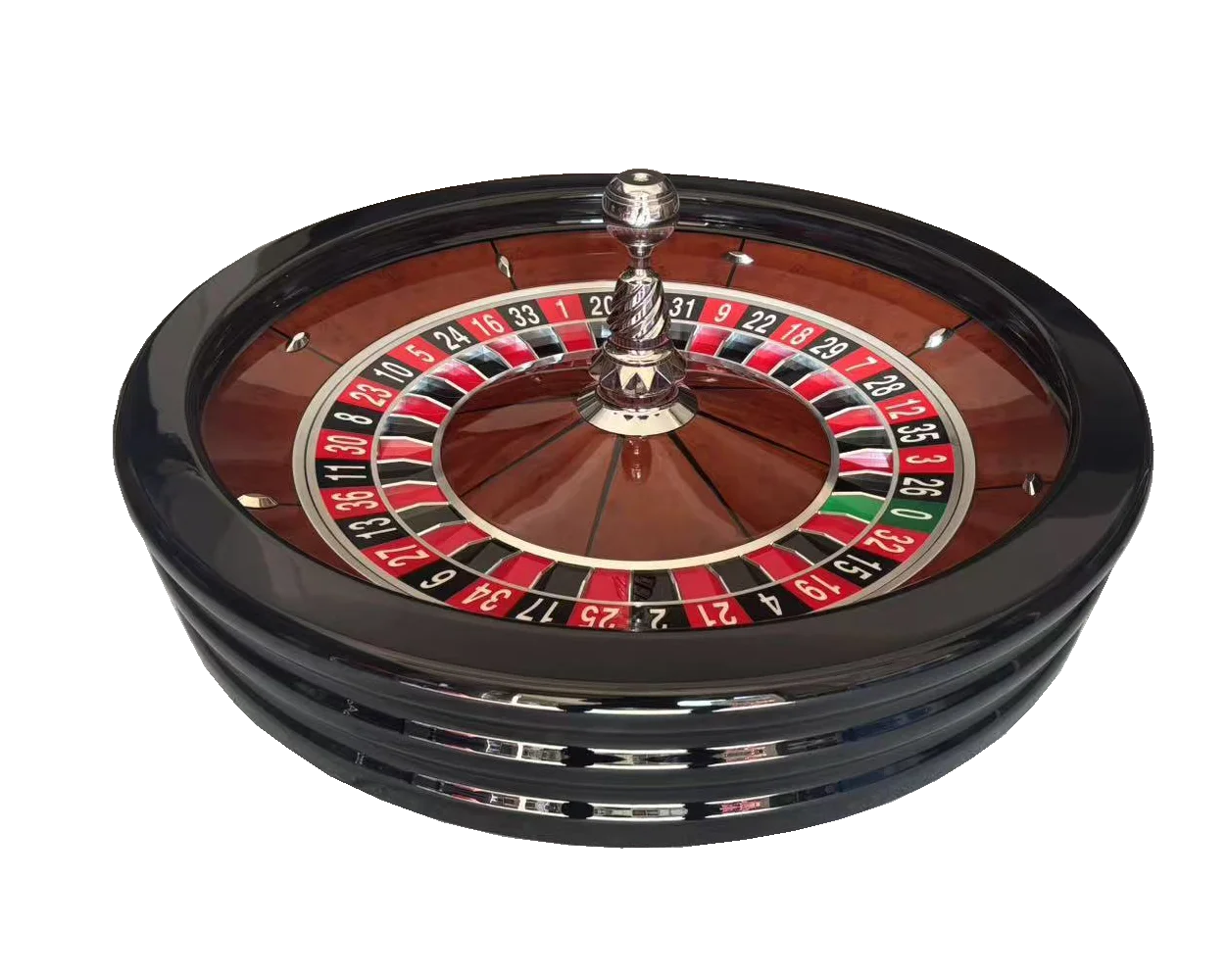 12 Inch Roulette Wheel With Double Zero - Casino Style Gambling Wheel For Game Nights