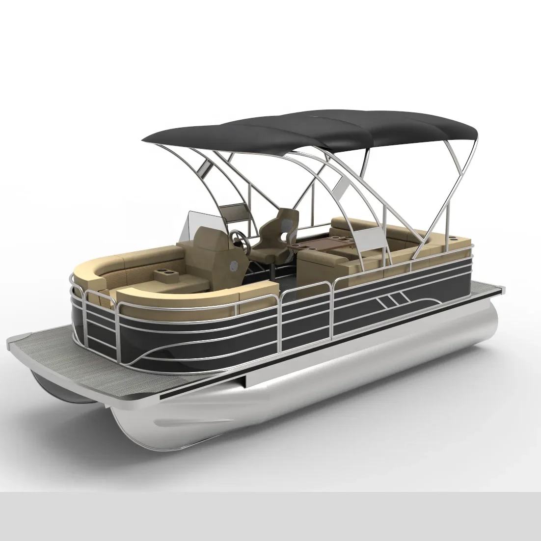 Custom Inboard Pontoon Ready Made Luxury Custom Pontoon Boat 21.6ft Outboard Engine Europe ...