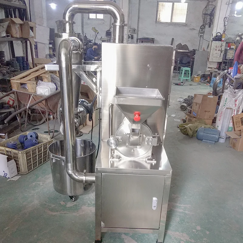 Industrial food grade red chili pepper and spice grinding machine food powder processing equipment with dust removal box