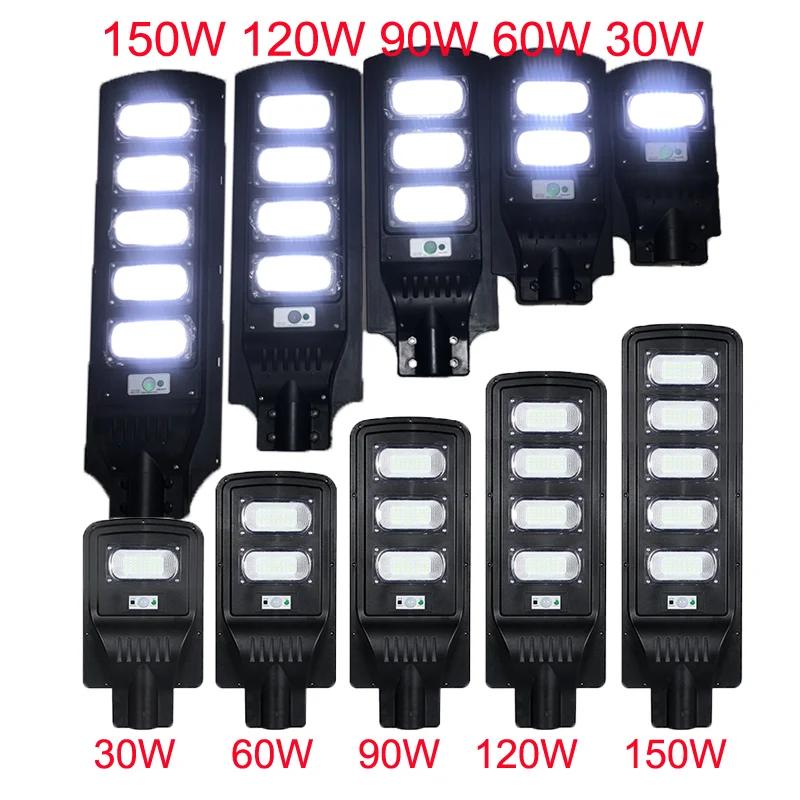Popular 30W 60W 90W Outdoor Waterproof Ip65 Motion Sensor All  in One Led Solar Street Lights