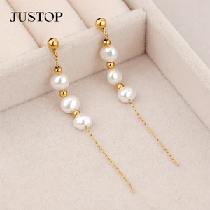 Wholesale Custom Stainless Steel PVD 18K/24K Gold Natural Freshwater Pearl Earrings Bracelet Necklace Jewelry Set