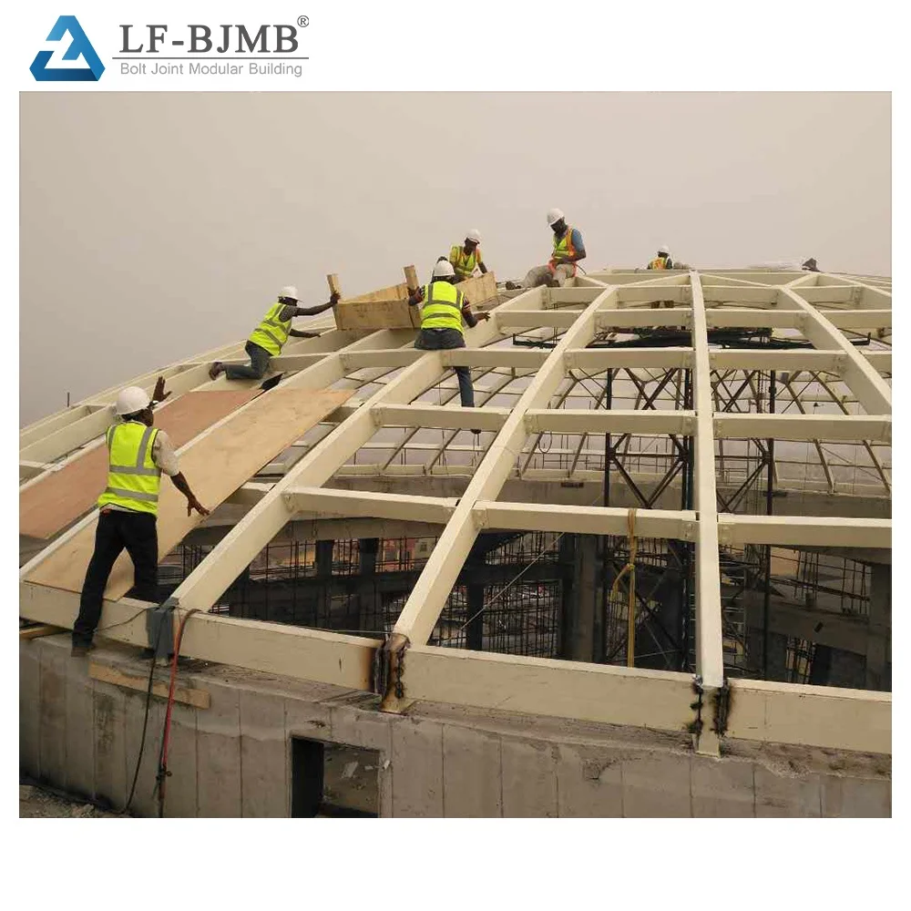 Light Weight Steel Structure Glass Dome Curved Roof for Church Building