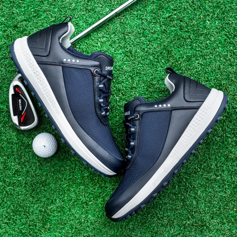 Manufacturer Wholesale Pu Leather Spikeless Sports Athletic Men Custom