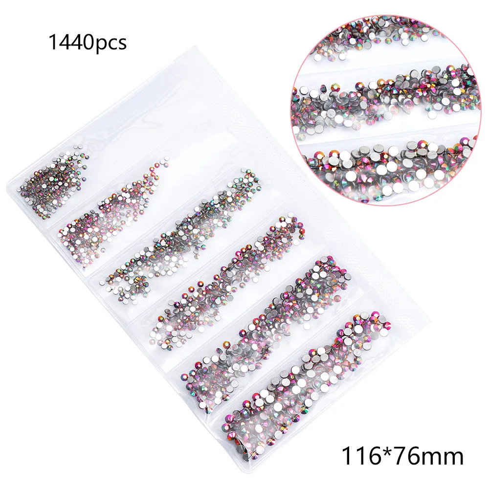 1440 PCS Flat Back Mixed Nail Art Crystals - 3D Nail Accessories - Nail Art  Crystals - Nail Rhinestones - Nail Diamonds - Rhinestones