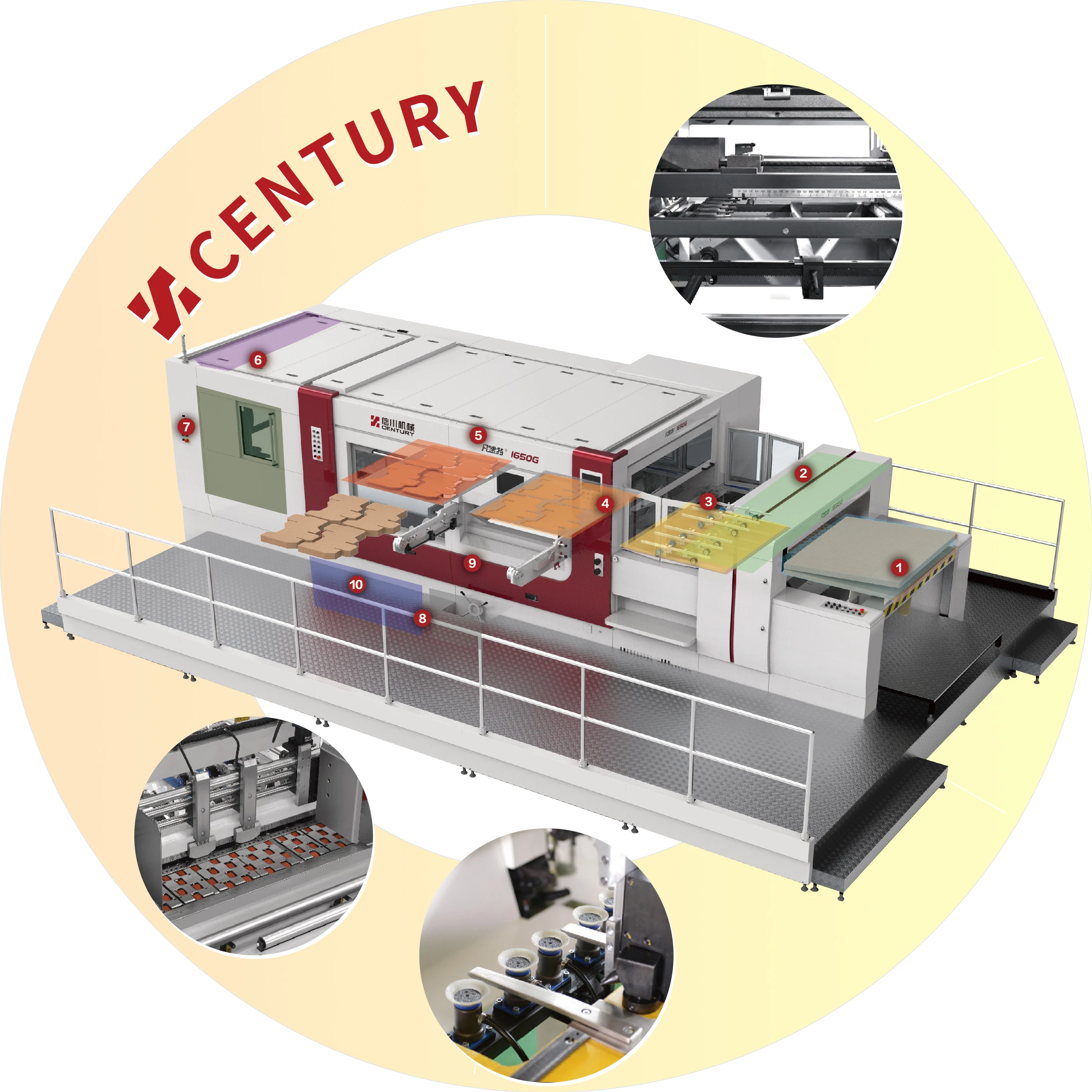 box cutting machine MWZ1650G carton cutting machine and flat bed die cutting machine