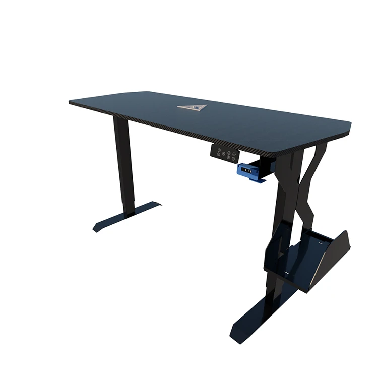 Hot selling factory manufactory price fashion black Multi-function PC gaming table Led computer desk