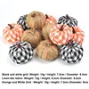 Orange linen black white mix