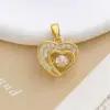 Xl2174 pendente doppio cuore in oro