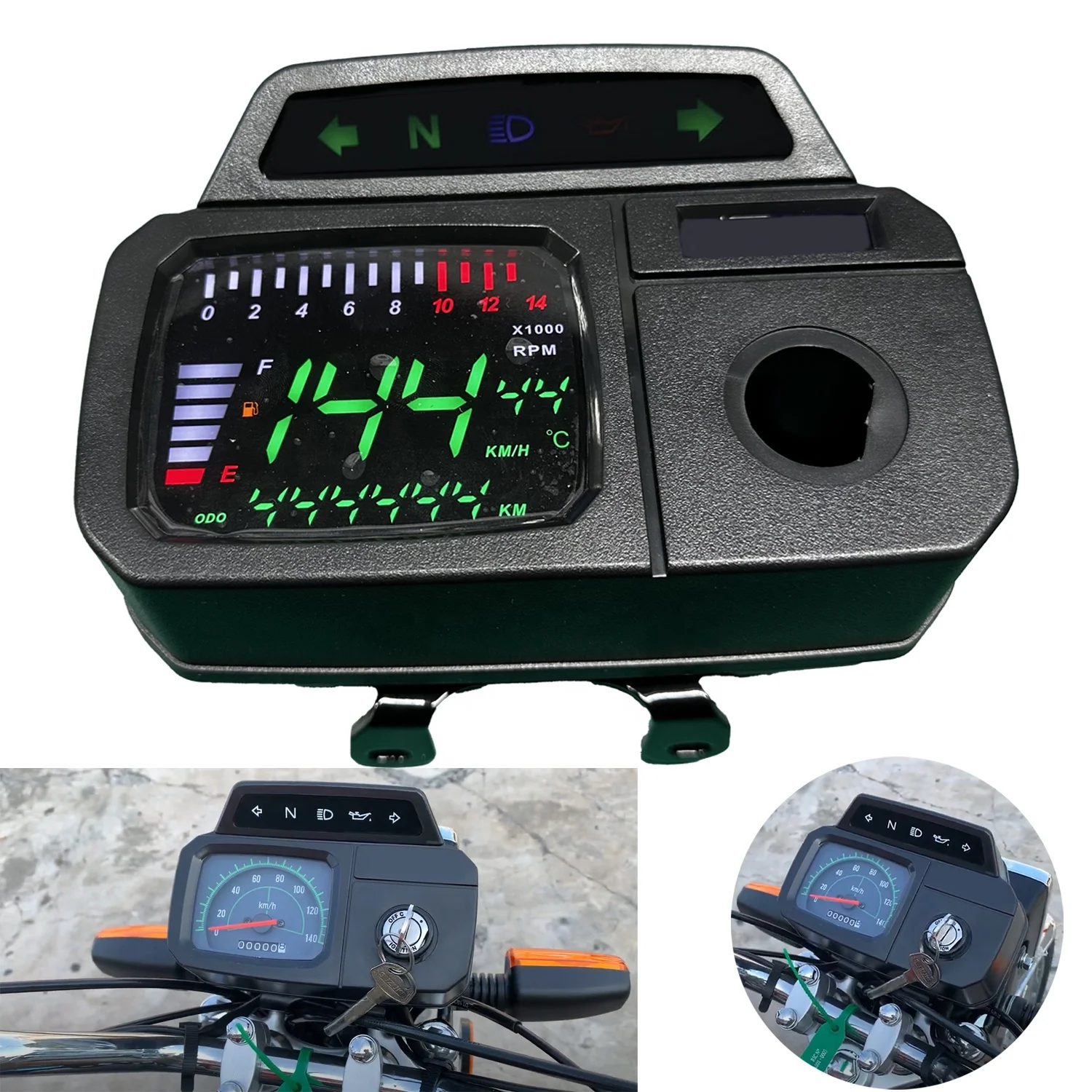 OEM/ODM Bike Accessories Motorcycle Speedometer Digital Odometer Moto Tachometer for Tvs Suzuki Ax100