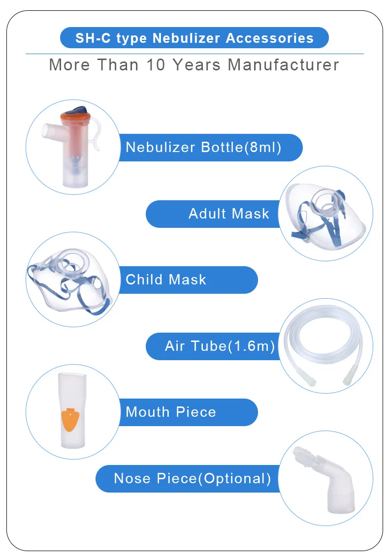 Stronghealth Nebulizer Accessories Medical Consumption Oxygen Face Mask with Connector Medical Materials & Accessories Class II manufacture