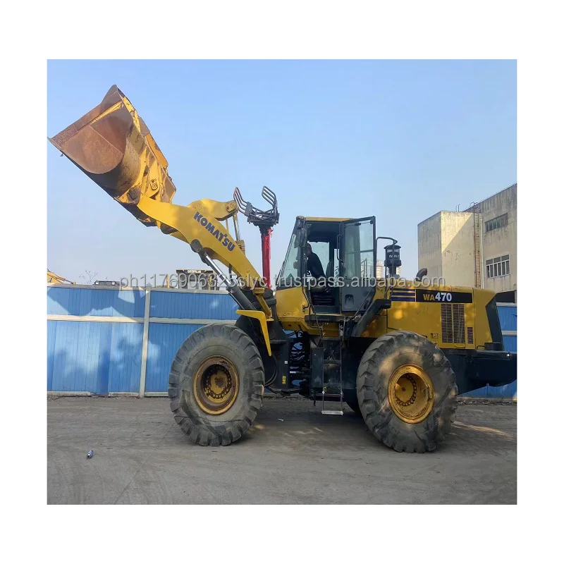Loading 7 Ton Second Hand Komatsu WA470-6 Wheel Loader Used 470 WA470 WA450 450 470-5 2018 Original Paint for Sale