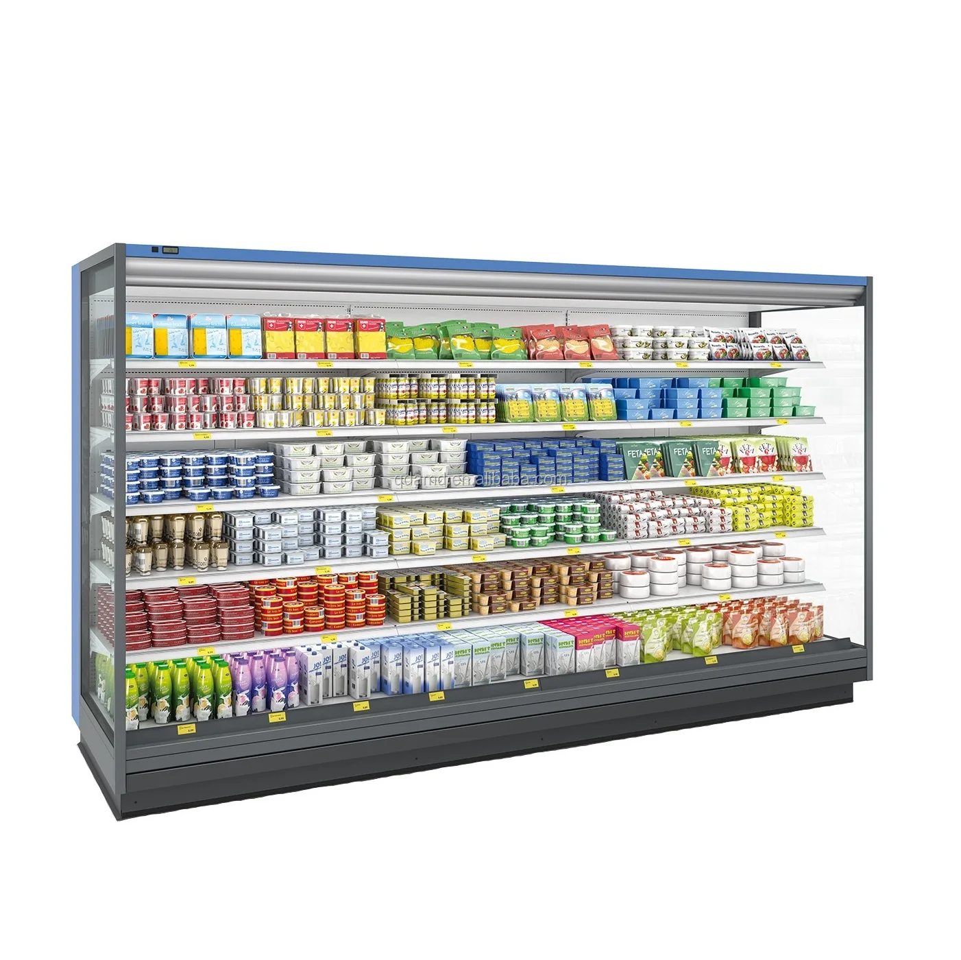ガラス扉冷蔵ショーケース 冷蔵ショーケース用スーパーマーケットガラスドア冷蔵庫チーズ乳製品