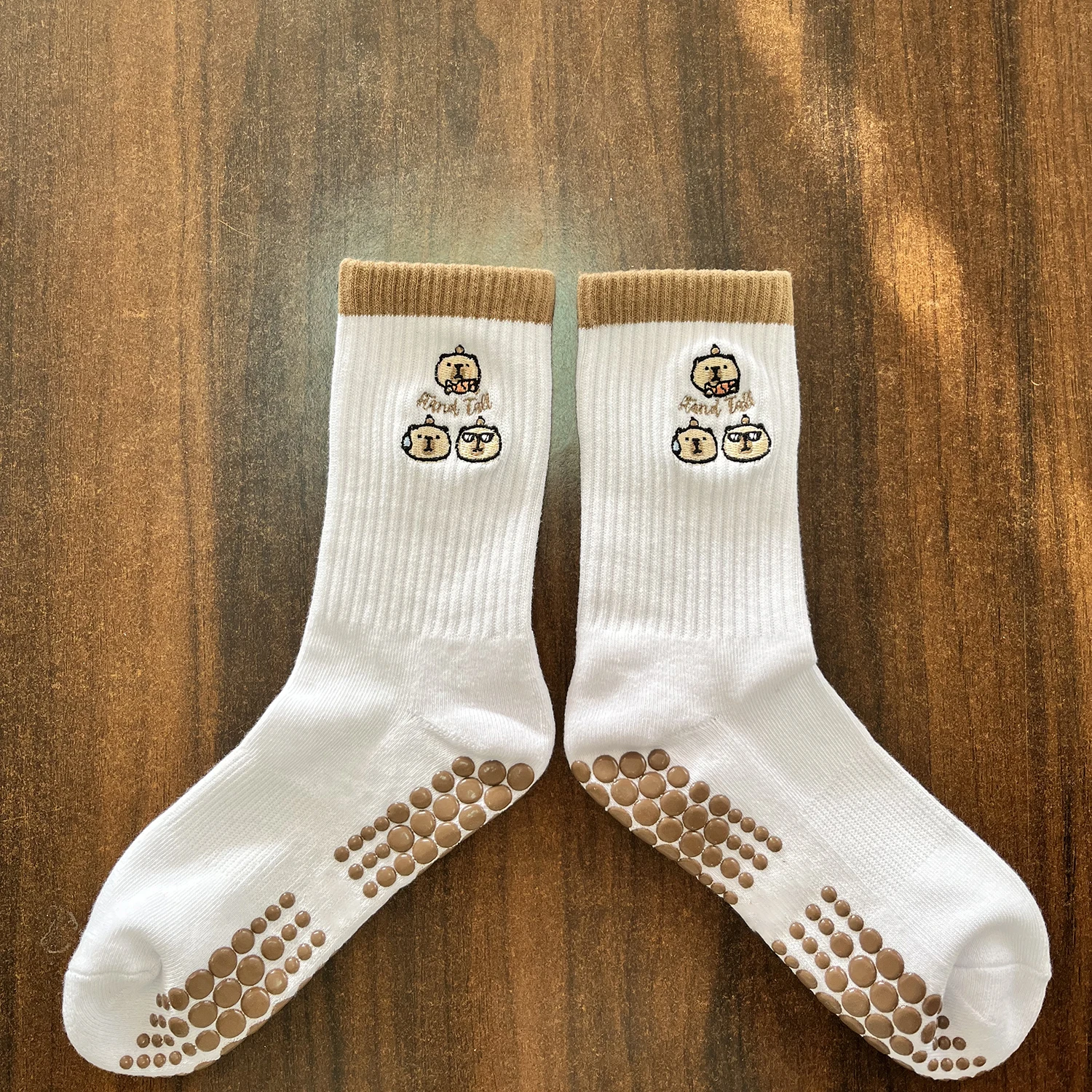 Women Ruffle Cuff Grips Yoga Socks Non Slip Athletic Socks Custom Logo Pilates Socks