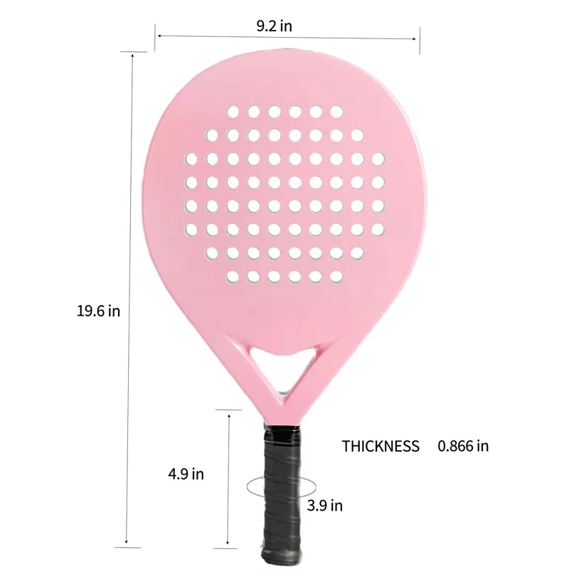 High Quality New Design Custom Logo Professional Fiberglass Pink Padel Beach Tennis Paddle Racket details