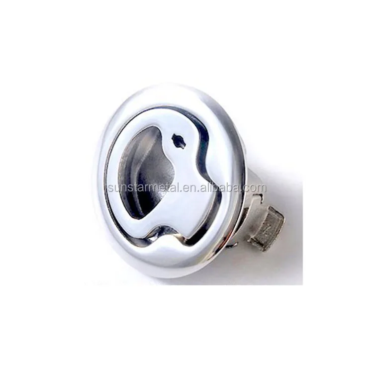 Marine Stainless Steel Slam Latch Flush Door Pull Boat Hardware for Deck Hatch Door