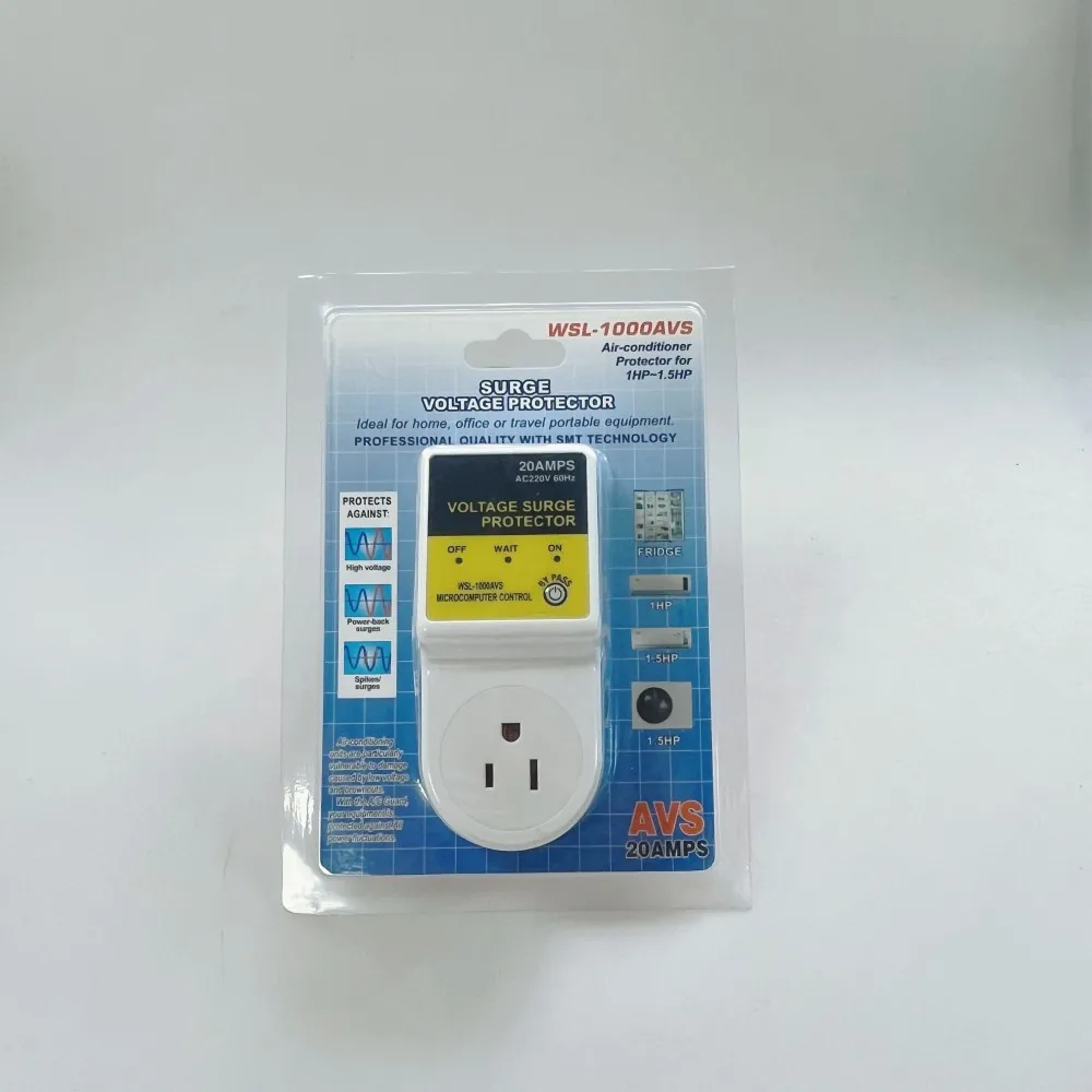 220V American Surge Protector, Voltage Regulator Socket, Refrigerator Protector Plug and Play, CE Certification