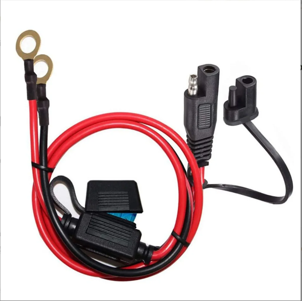 In Stock Solar Cell Connector with Fuse SAE to O-Terminal Grounding Plate Power Cords & Extension Cords Connecting Wire