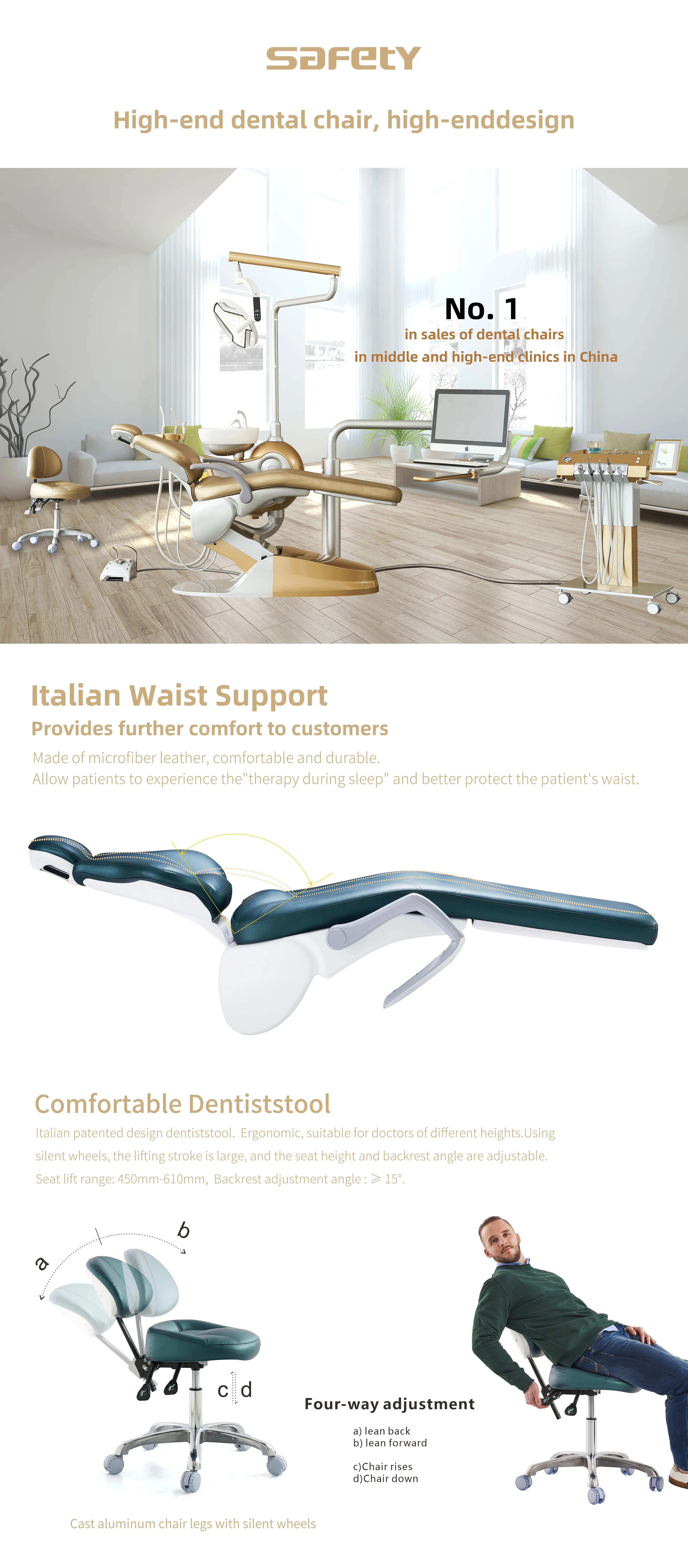 Luxury Dental Chairs Factory Price 2022 New Dentistry Dental Unit With