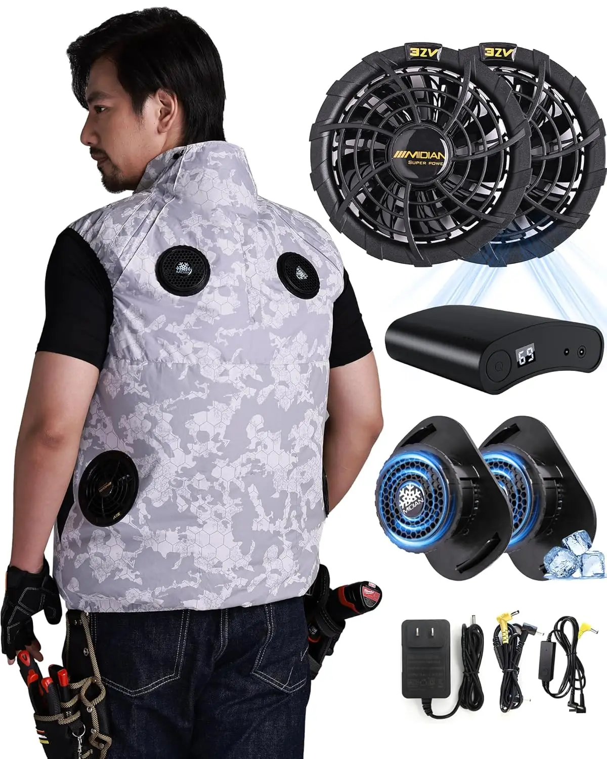 Pearl Cooling Vest Fan Gilet Peltier Component Safety Belt