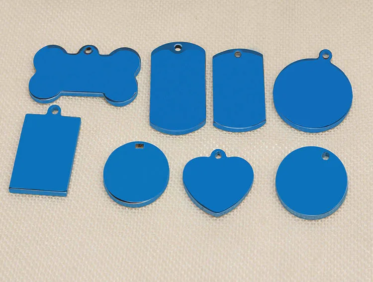 Multicolored Stainless Steel Bone Heart Fish Bowtie Shaped Pet Metal