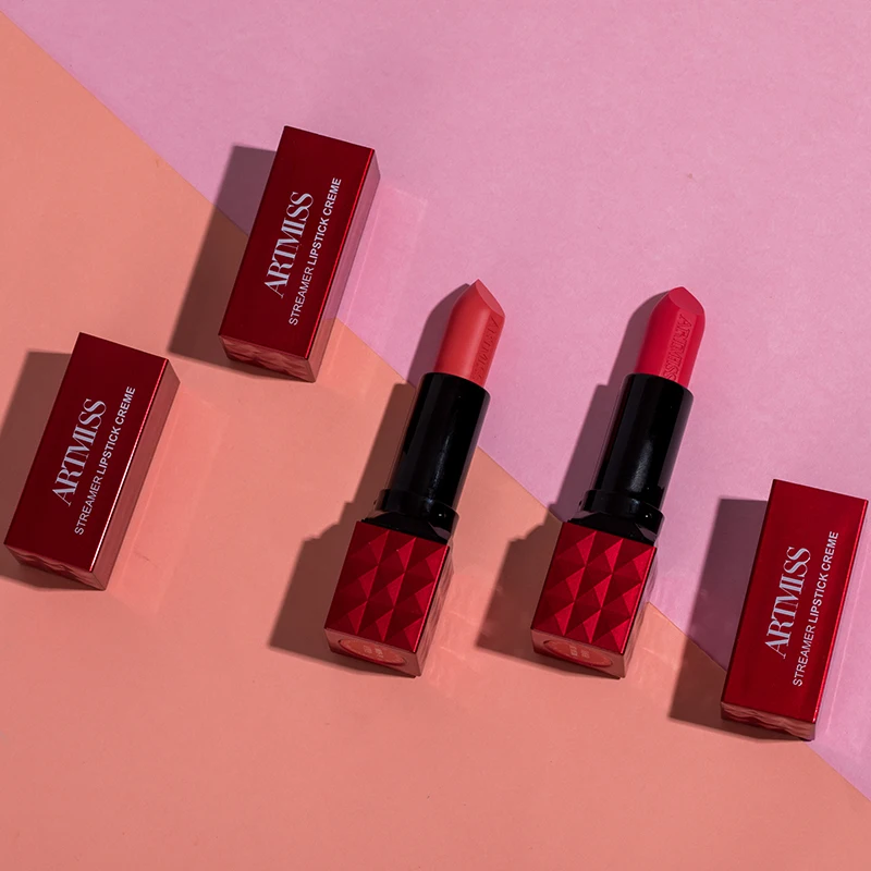 ARTMISS Lipstick Brand Custom Cosmetics Waterproof Vegan Red Lipstick Tubes Private Label Matte Lipstick