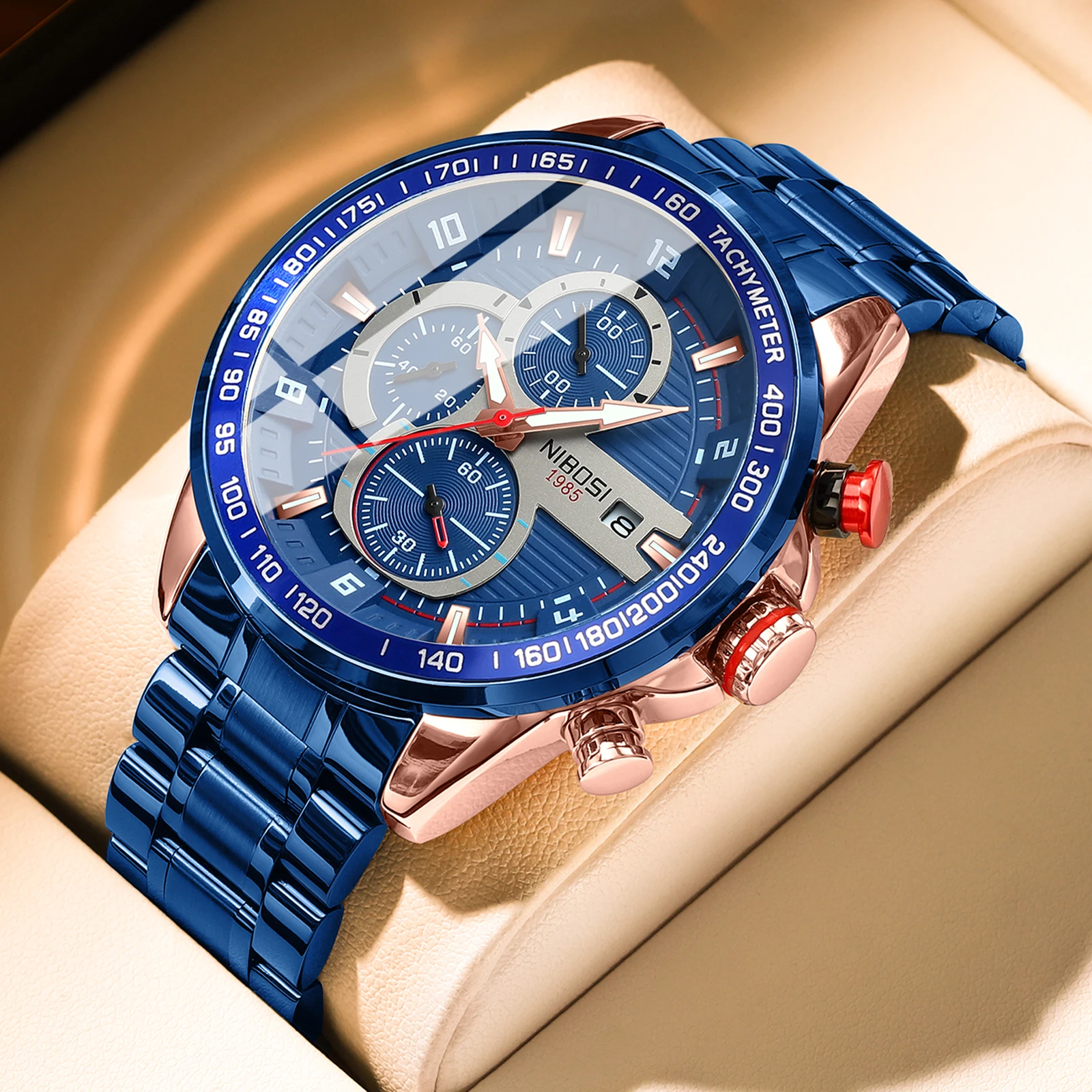 NIBOSI 2606 Chronograph Quartz Watch - Stylish & Functional