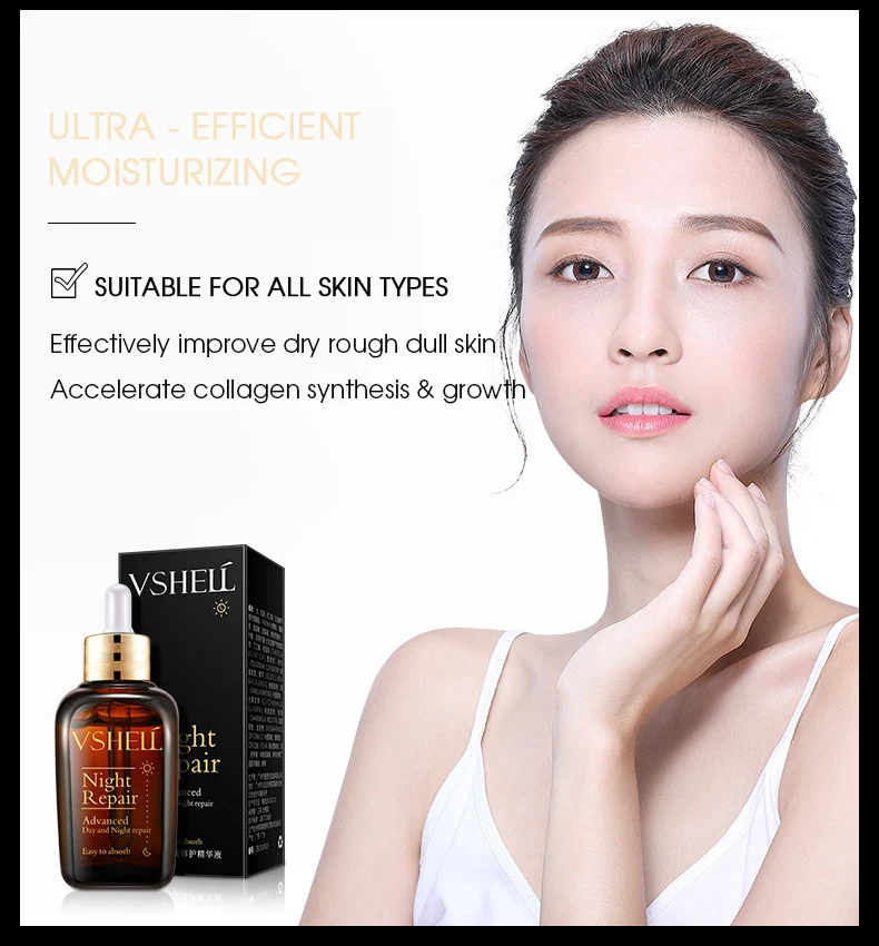 Vshell 30ml Niacinamid Hyaluronic Face Skin Brighten Acne Acar