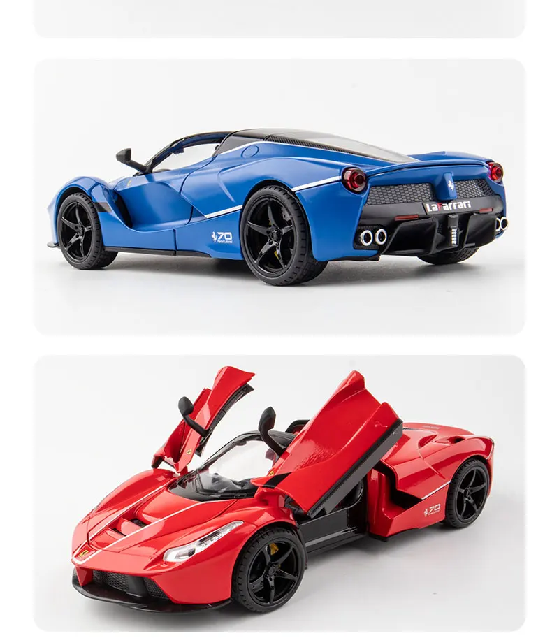 1:64 Scale Racing for Ferrari 458 LaFerrari 488 Die-Cast Miniature Alloy Car Model for Kids
