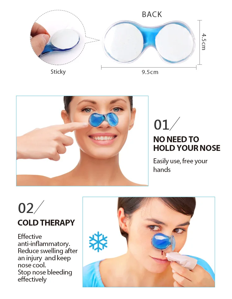 Reusable Hot Cold Compress Restickable Cooling Ice Gel Nose Mini Pack
