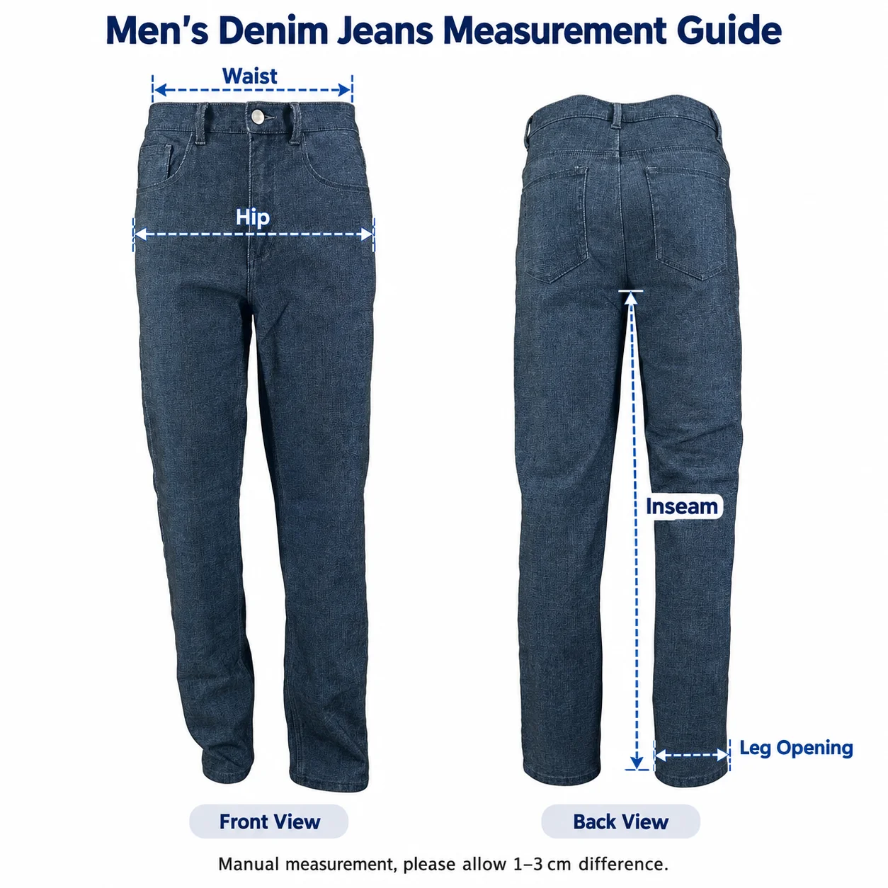 OEM Men's Pants & Trousers High Waist Loose Fit Vintage Style Stonewashed Autumn Cotton Custom Men's Jeans