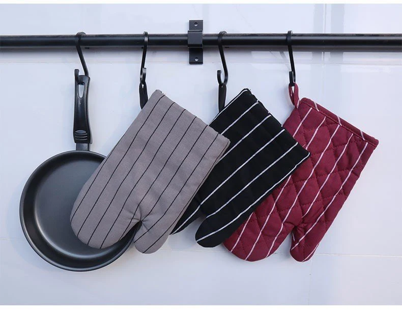 Kitchen Scandinavian Style Thick Microwave Gloves Insulation Anti-scalding Placemat Pot Holder Cotton Oven Mitt