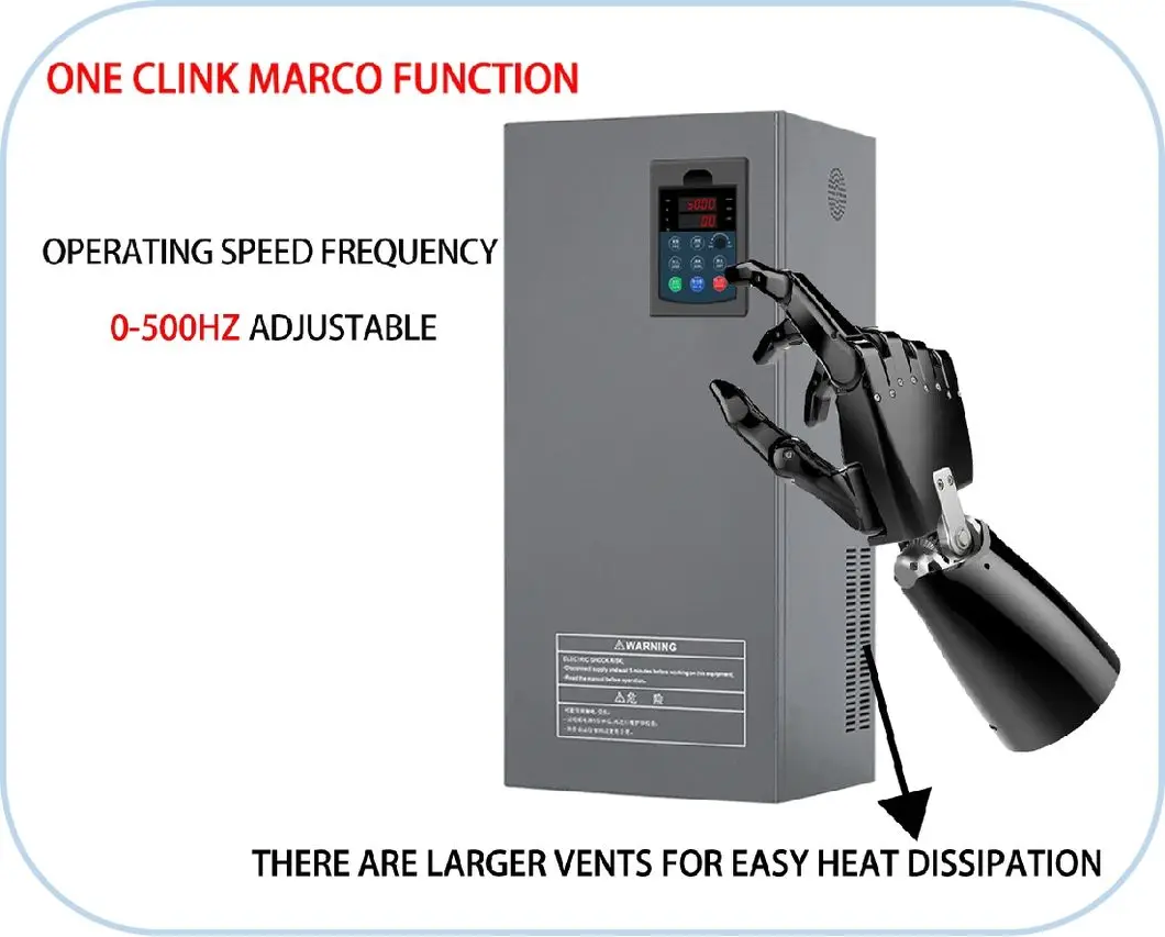 High Quality Single/Three Phase VFD 220V 380V AC Drive 630KW Variable Frequency Inverter PWM Control for AC Motor Compressor factory