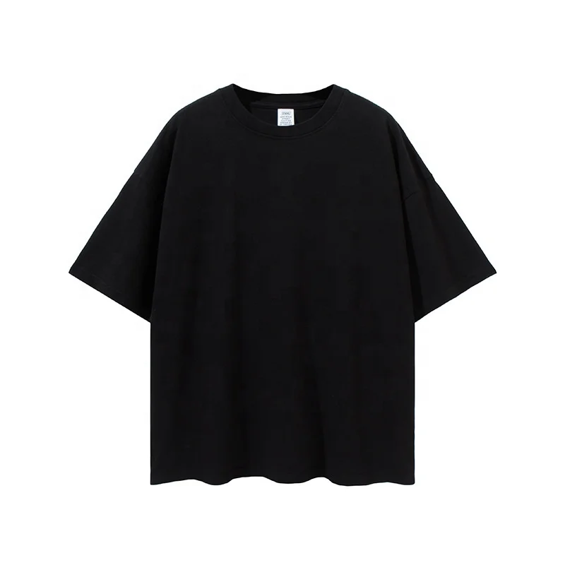 JL-80201 OEM High Quality Unisex Oversized T Shirt Unisex Plain Korean Oversize Tee Green Drop Shoulder T-Shirts for Men