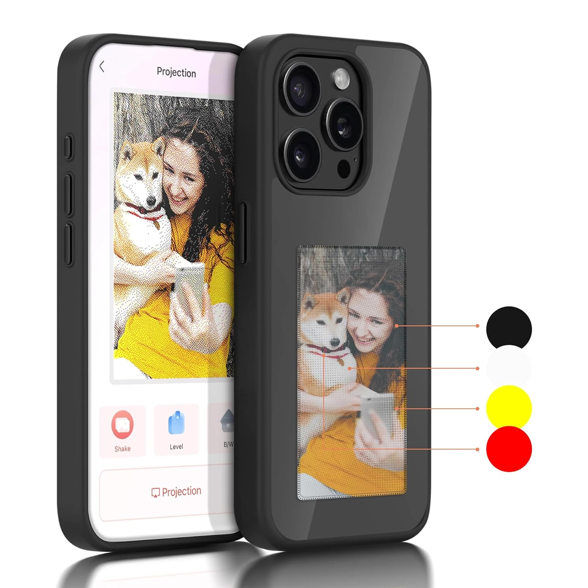 Magic Designer Smart Eink 4 Colors Display Screen NFC Phone Case Cover for Iphone 15 14 13 Pro Max DIY Casing Phone Magic Designer Smart Eink 4 Colors Display Screen NFC Phone Case Cover for Iphone 15 14 13 Pro Max DIY Casing Phone