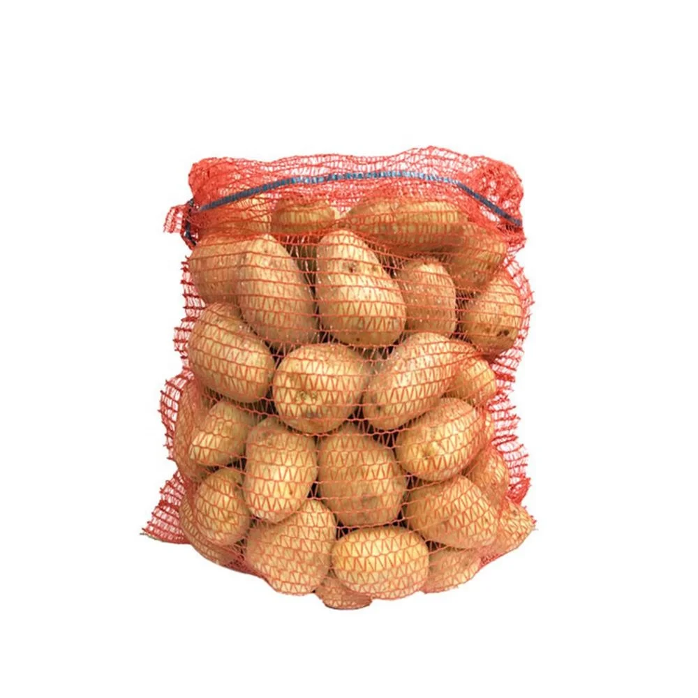 50*80 PE Raschel Leno Tubular Purple Onions Potato Mesh Bags