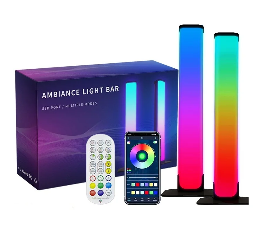 product app remote control led gaming light bars rgb light bars for tv ambient lighting gaming party room decor-45