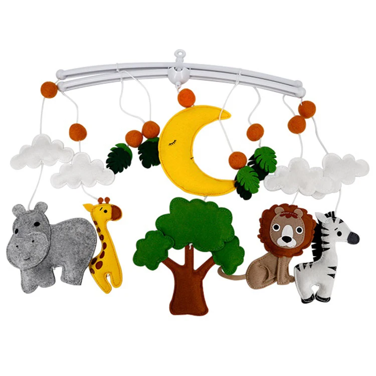 Войлочный Игрушечный мобильный телефон с животными на ощупь, детский подвесной мобильный телефон, игрушка для кровати, подарок для детей