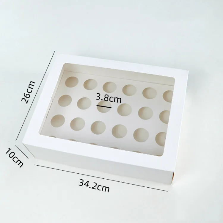 Mini Cupcake Boxes Wholesale Custom 6 12 24pcs Small Holes White