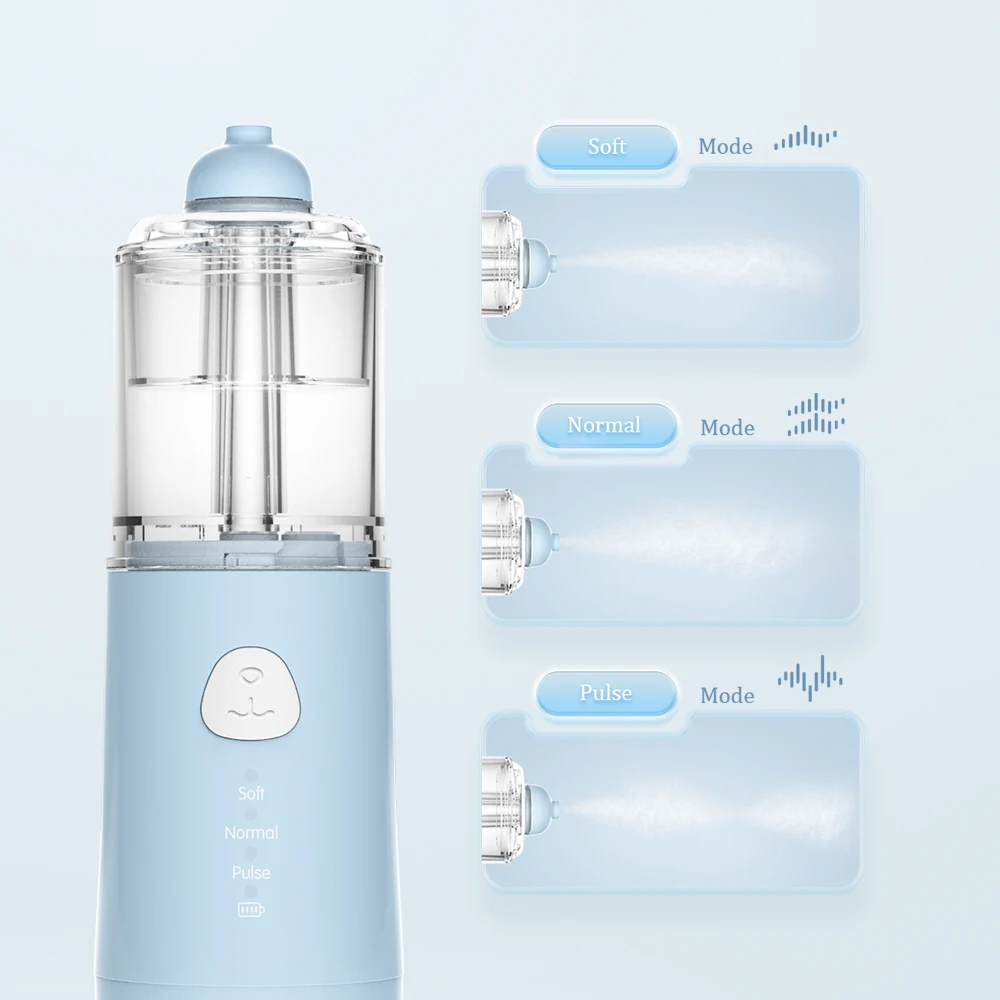 Factory Oem Custom 2 in 1 Electric Nasal Aspirator Nasal Irrigator Strong Suction Silicone Baby Nose Vacuum Cleaner Pump