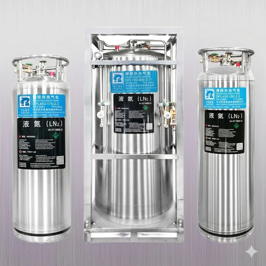 500L Insulated Cryogenic Cylinder LN2 Liquid Nitrogen Dewar Tank with Good Price