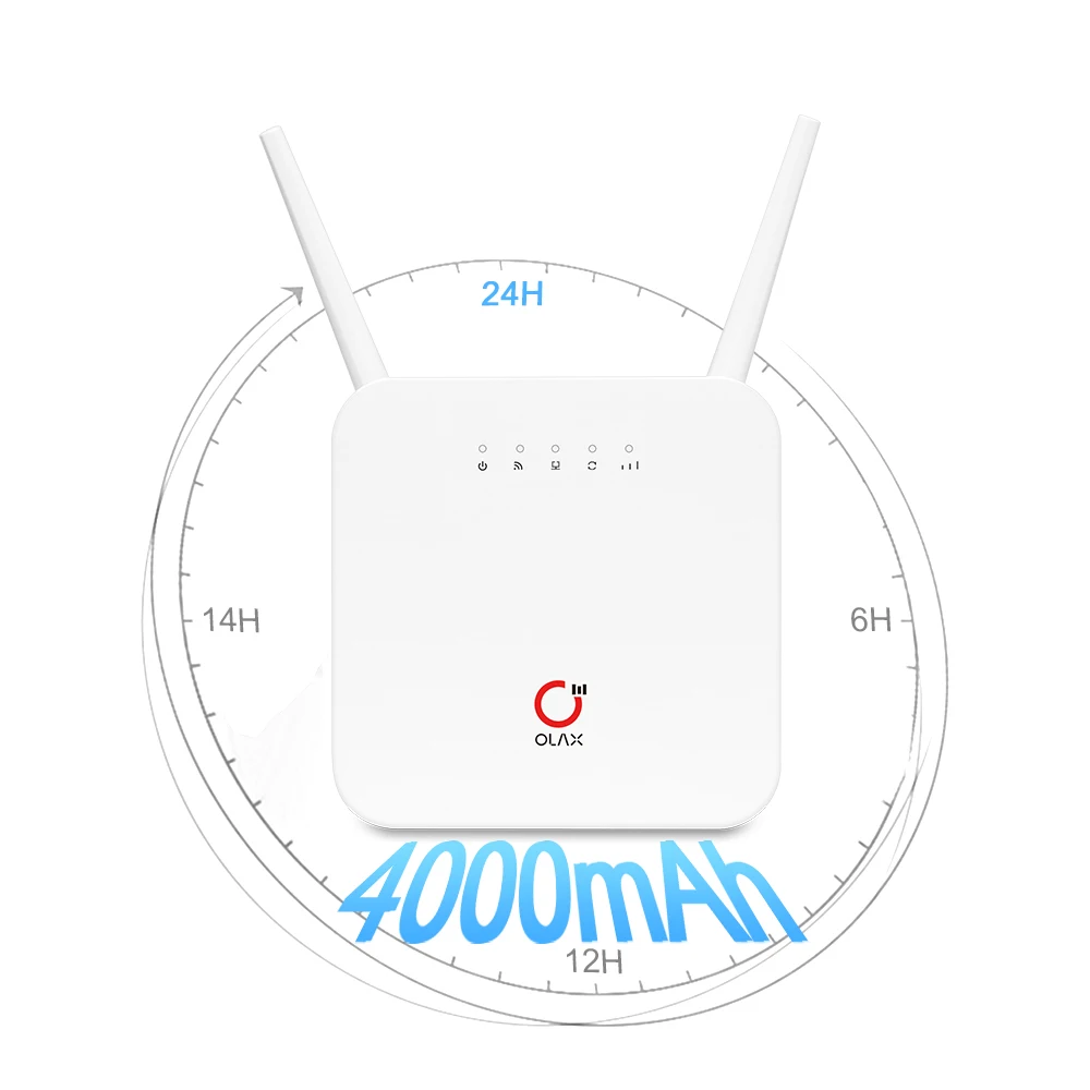 OLAX AX6 PRO Strong Power 4000mAh Battery Outdoor Cpe Unlocked 4G Lte Mobile Hotsport Wifi Router With Sim Card