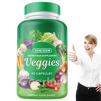 OEM Superfood Veggies Capsule Dietary Fiber Supplements Overall Wellness Fruit Vegetable Capsules