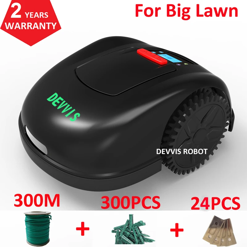 2025 Updated Newest Wireless WIFI SMARTPHONE APP Control Water-Proof Charger DEVVIS  Intelligent Robot Lawn Mower E1600T