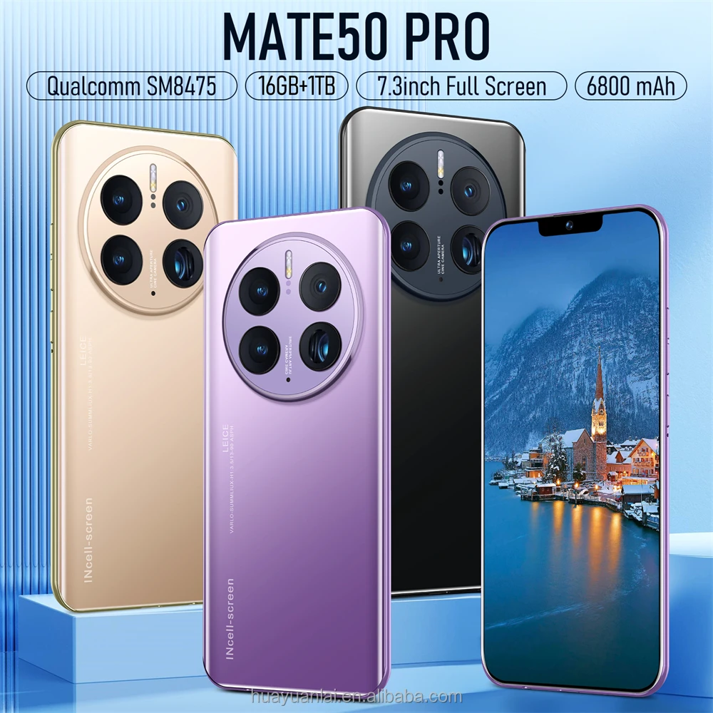 High Quality 7.3inch Screen MATE 50 PRO Mobile Big Storage 16GB 1T Smart Phones