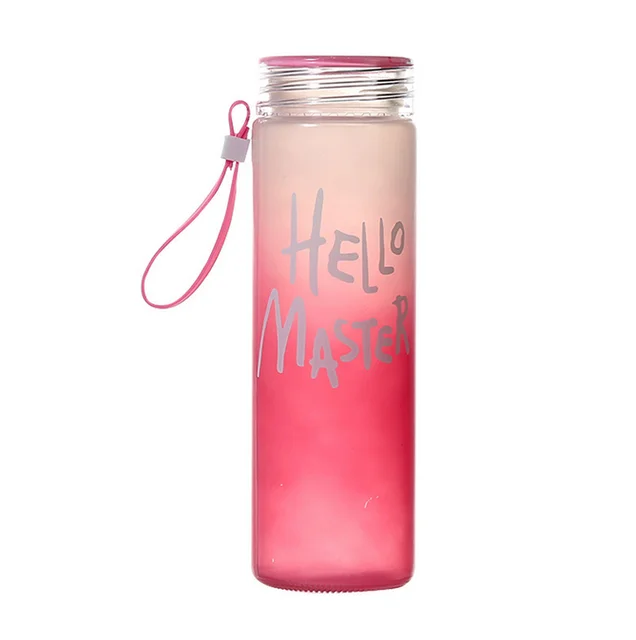 Summer gift cup glass frosted sealed leak-proof colorful cup handy portable lightweight student single-layer cup customization