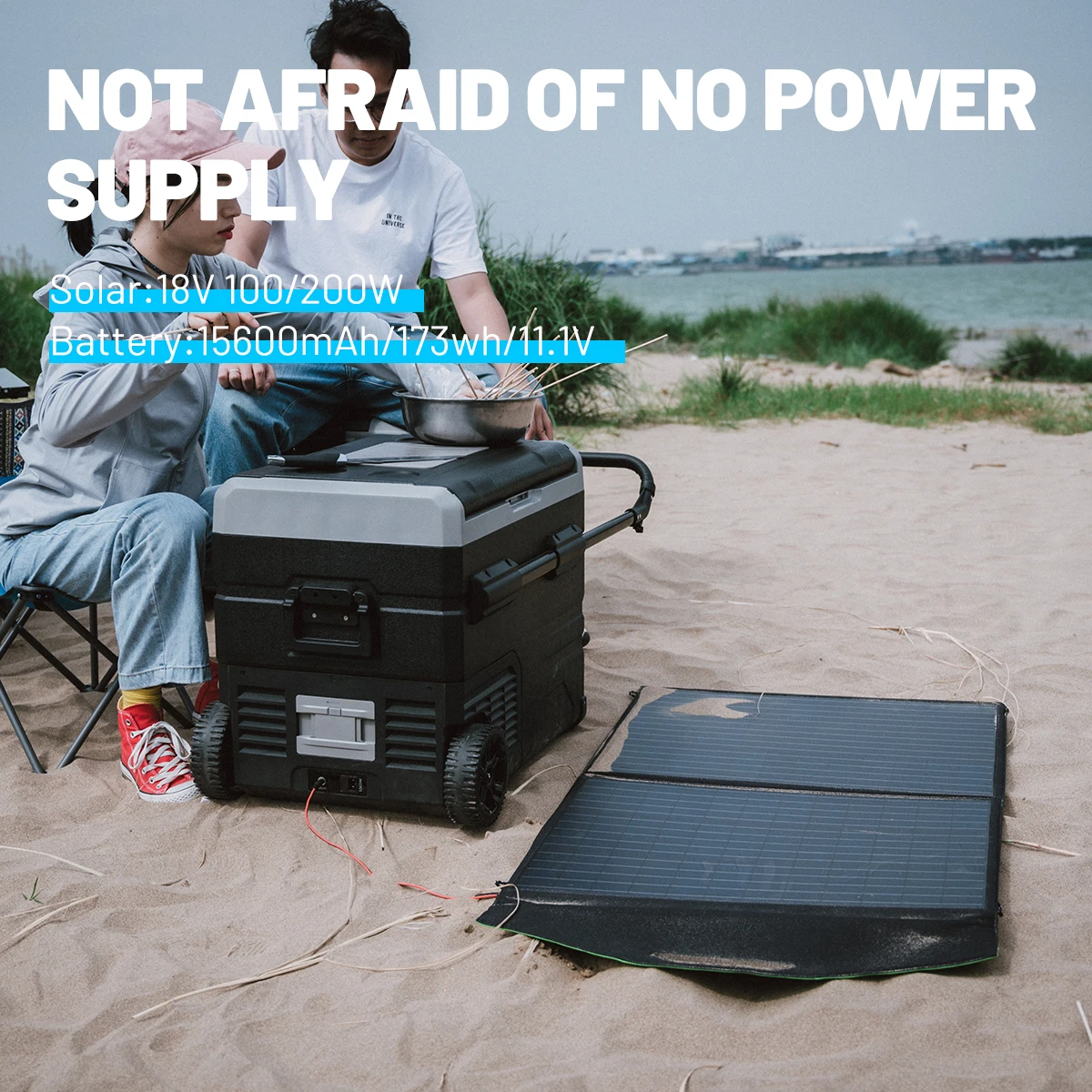 TSW100 Large 100L DC Compressor Portable 12v Camping Car Fridge Freezer Electronic Control Wheels and Handle Car Refrigerator