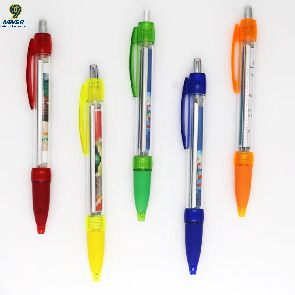 Customized Advertising Paper Pens, Creative Gift Pens, Metal Pull Pens, Enterprise logo Customization