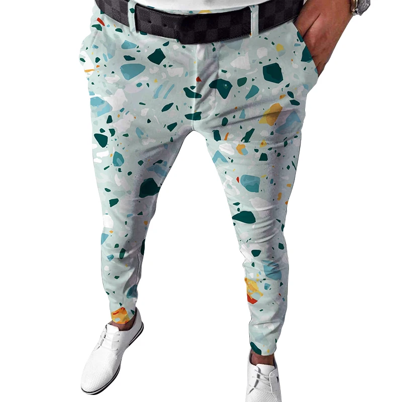 Men Plain Golf Pants Slimfit Stretch Golf Pants Wholesale Oem Golf